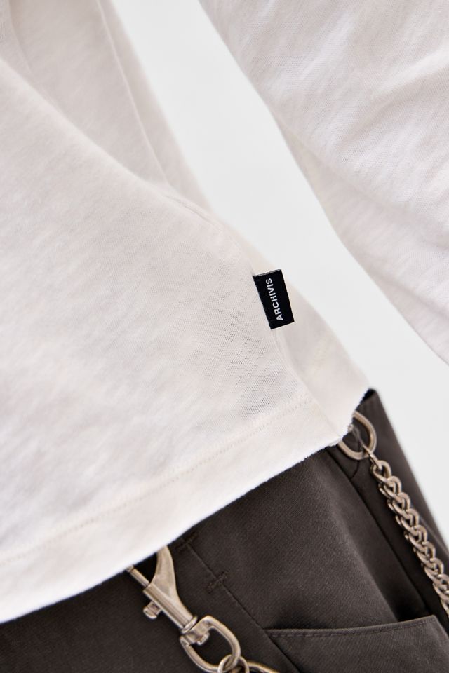 Archivis Washed Long Sleeve Plain Slub Tee #2