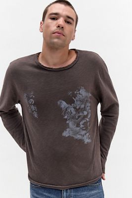 Archivis Tiger Slub Long Sleeve Graphic Tee