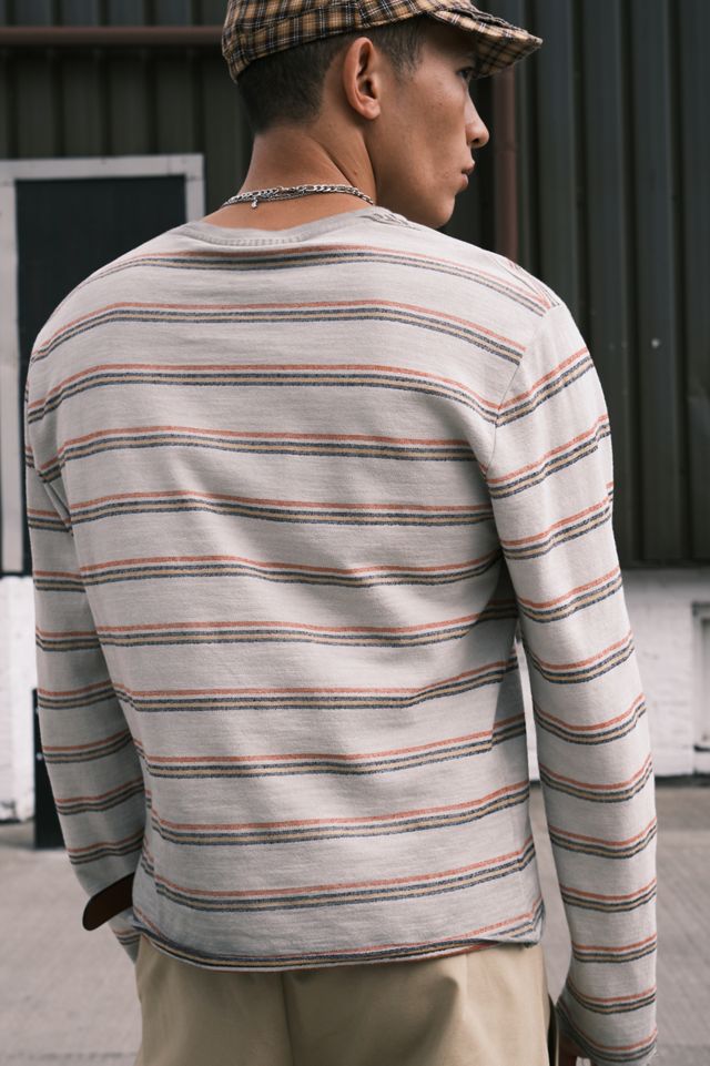 Archivis Grey Pique Stripe Long Sleeve Top #3