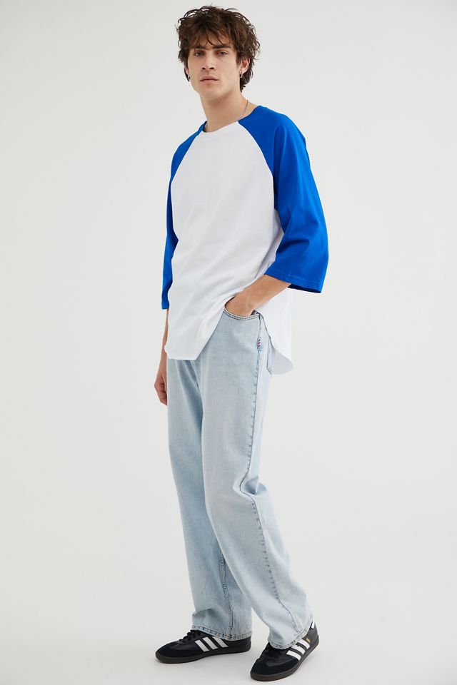 UO - T-shirt de baseball bleu #1