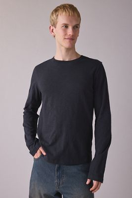 T-Shirt a Maniche Lunghe in Tessuto Slub Standard Cloth Leo