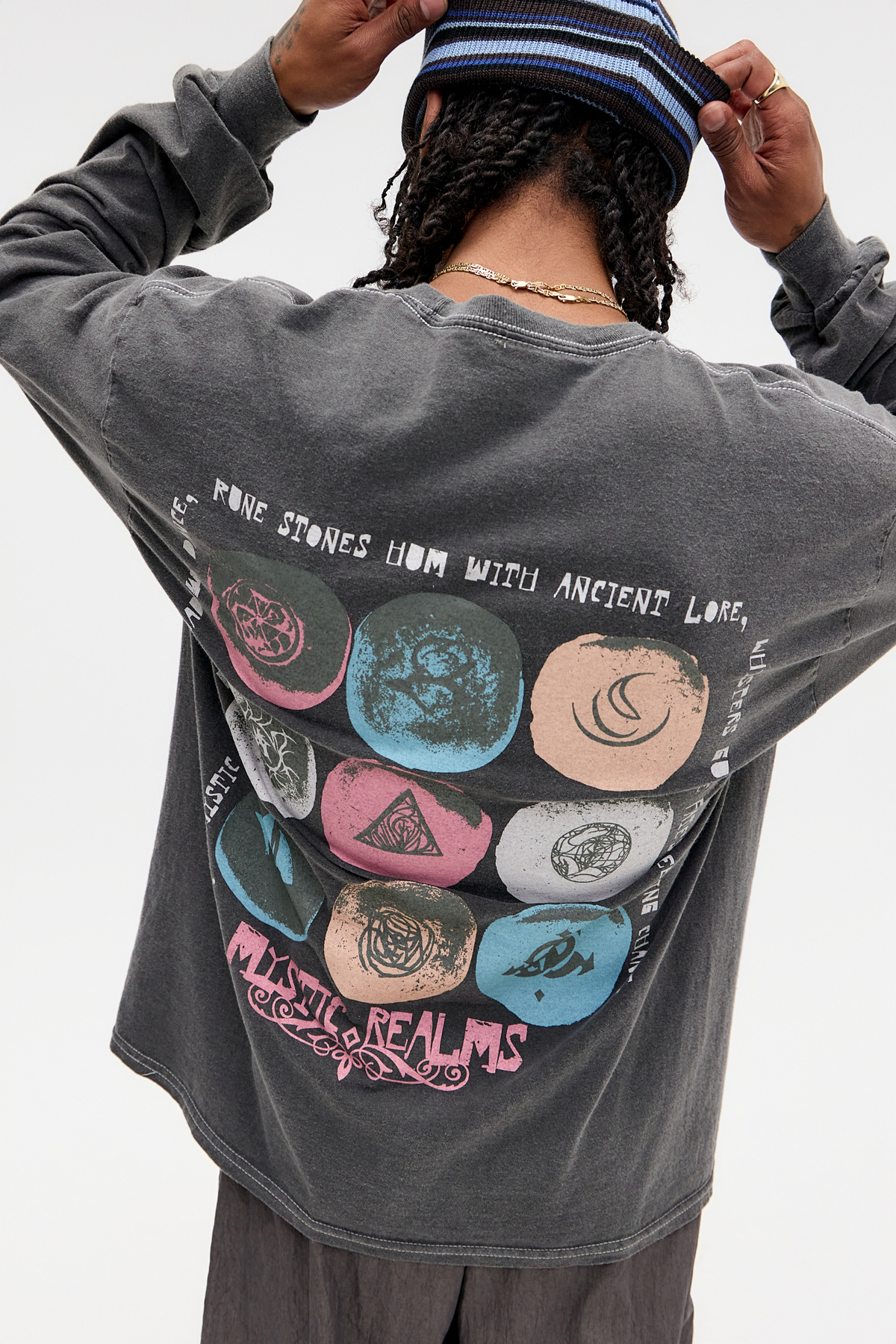 UO Washed Black Pebble Long-Sleeve T-Shirt