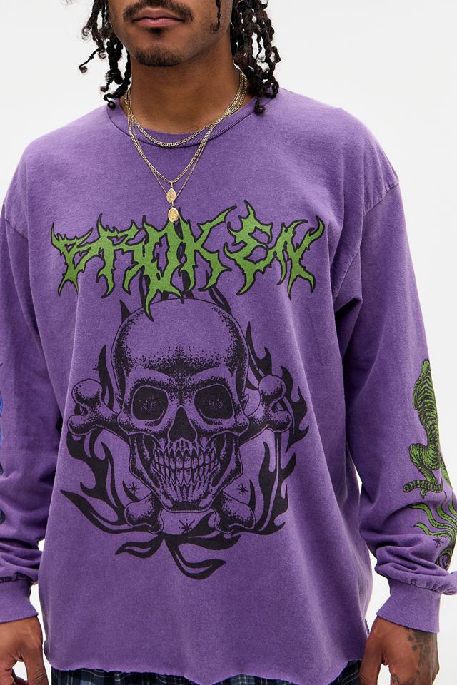 UO Purple Acid Skull Long Sleeve T-Shirt #1