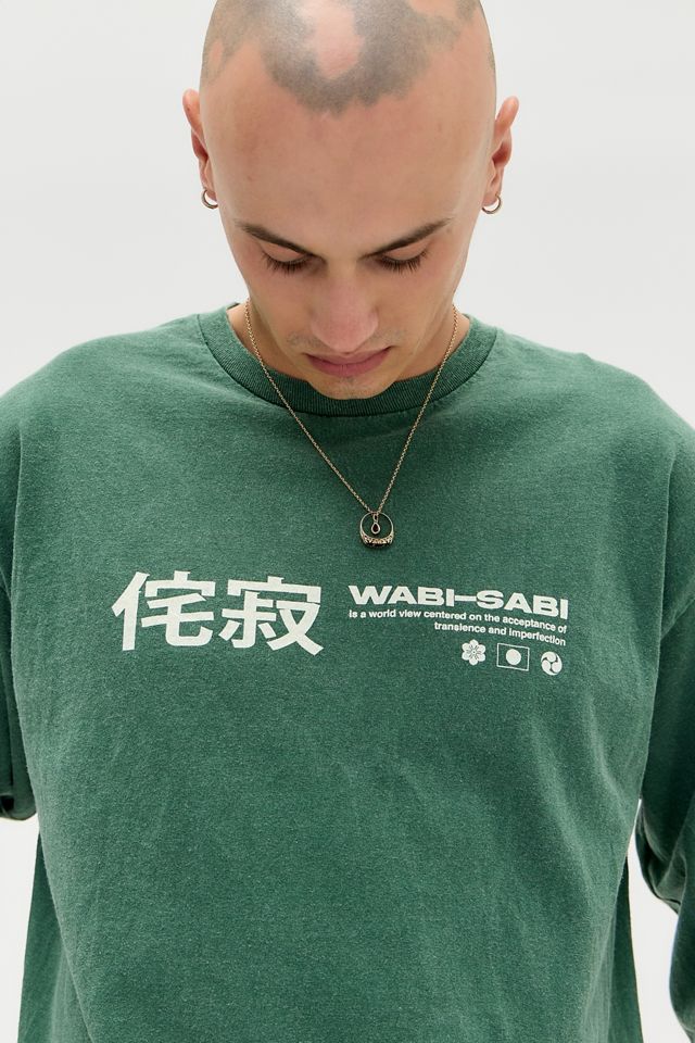 UO Grün Wabi-Sabi Langarm-T-Shirt #3