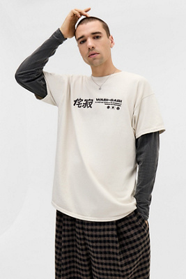 UO Wabi-Sabi Long-Sleeve Double Layered T-Shirt Product Page
