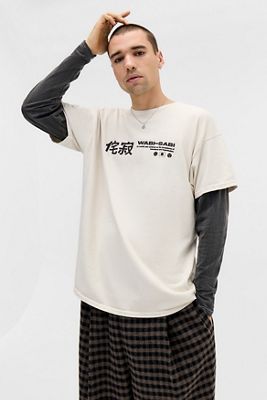 UO Wabi-Sabi Long-Sleeve Double Layered T-Shirt