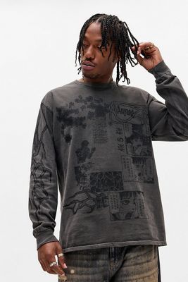 UO Black Ayang Grunge Long Sleeve T-Shirt