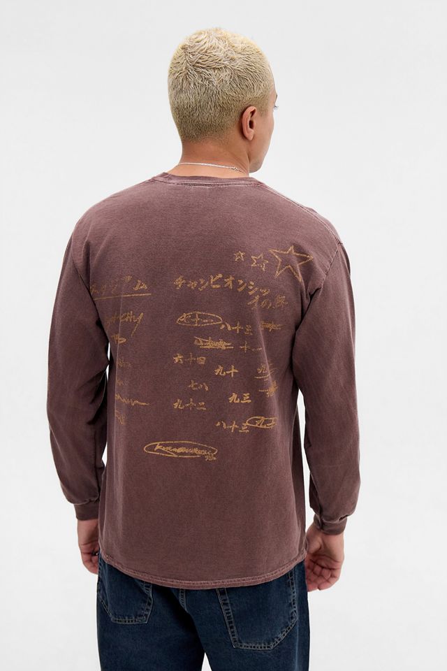 T-Shirt a Maniche Lunghe UO Brown Scribble #3