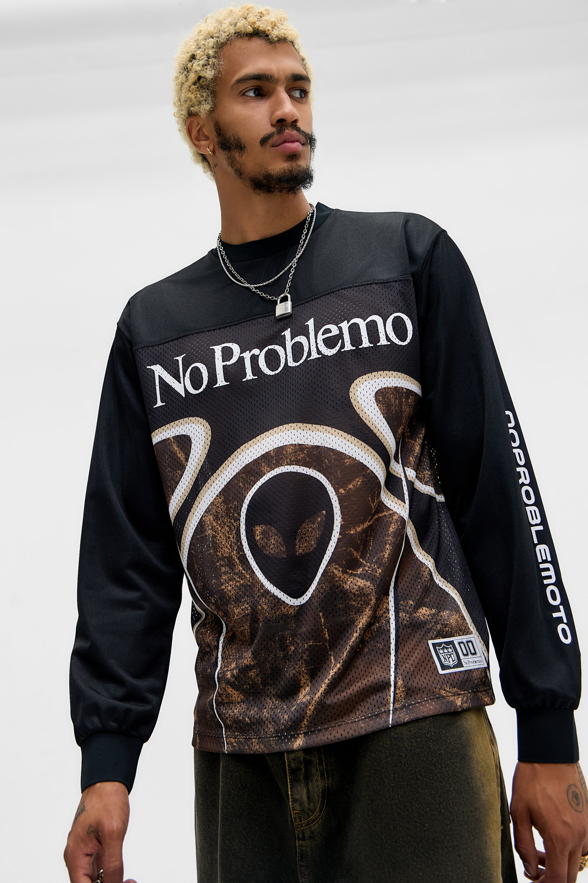 No Problemo Alien Long Sleeve Moto Shirt