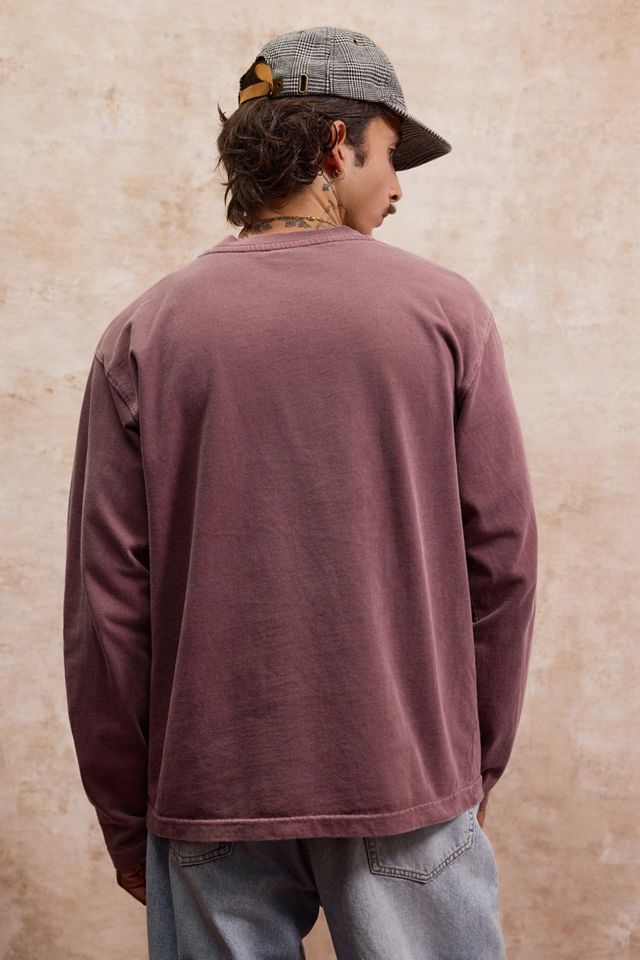 Loom Burgunderrotes Langarm-T-Shirt #3