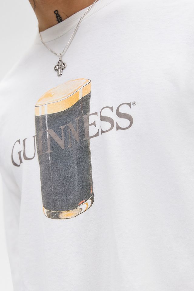 Basic Pleasure Mode White Long Sleeve Guinness T-Shirt #2