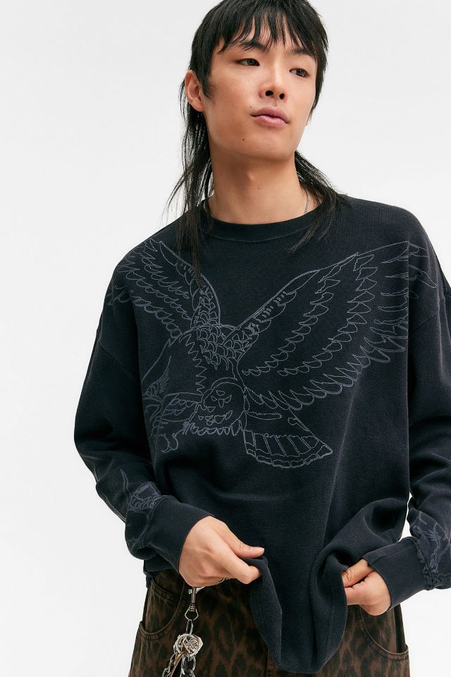 Ed Hardy UO Exclusive Eagle Waffle Top | Urban Outfitters ES