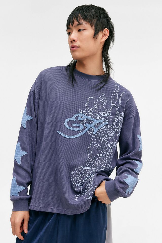 Ed Hardy UO Exclusive Navy Waffle Knit Top #3