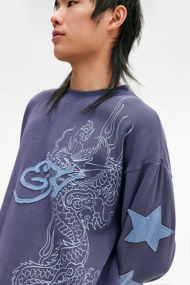 Ed Hardy UO Exclusive Navy Waffle Knit Top #4