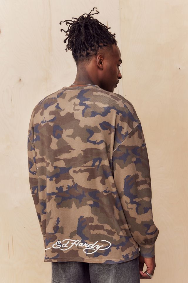 Ed Hardy UO Exclusive Camo Waffle T-Shirt #3