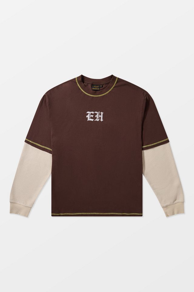 Ed Hardy UO Exclusive Brown Double Layer T-Shirt #5