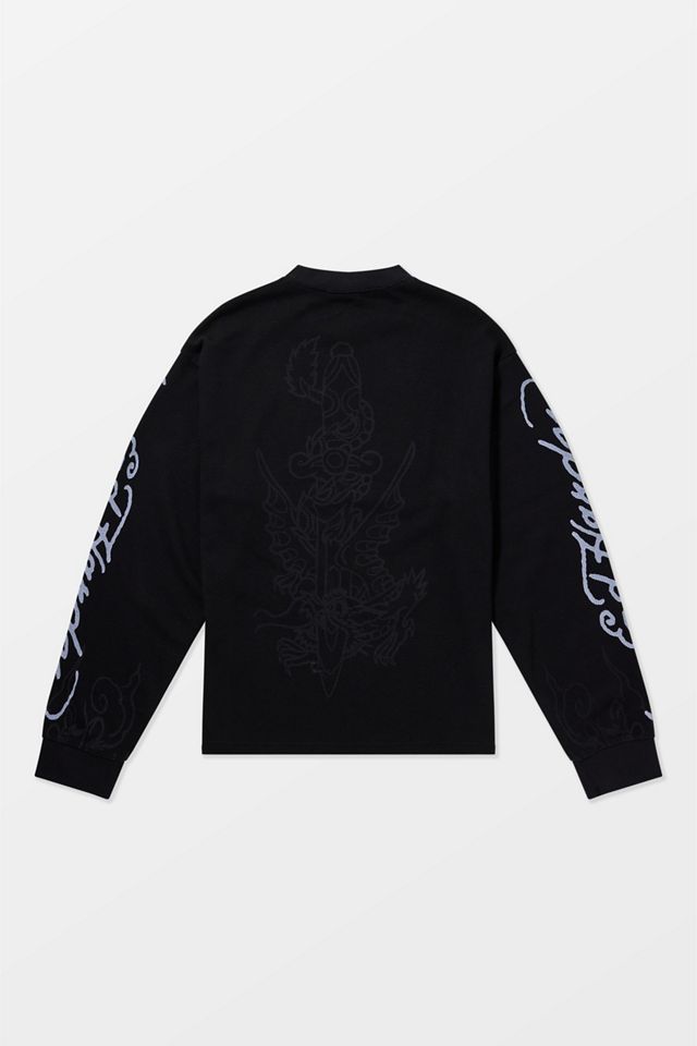 Ed Hardy UO Exklusives Schwarzes Schwert Drachen T-Shirt #7