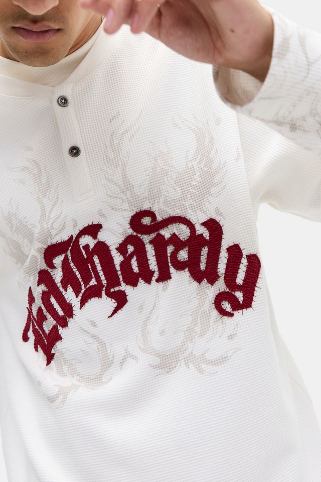 Ed Hardy T-shirt gaufré blanc à appliqué UO Exclusive #1