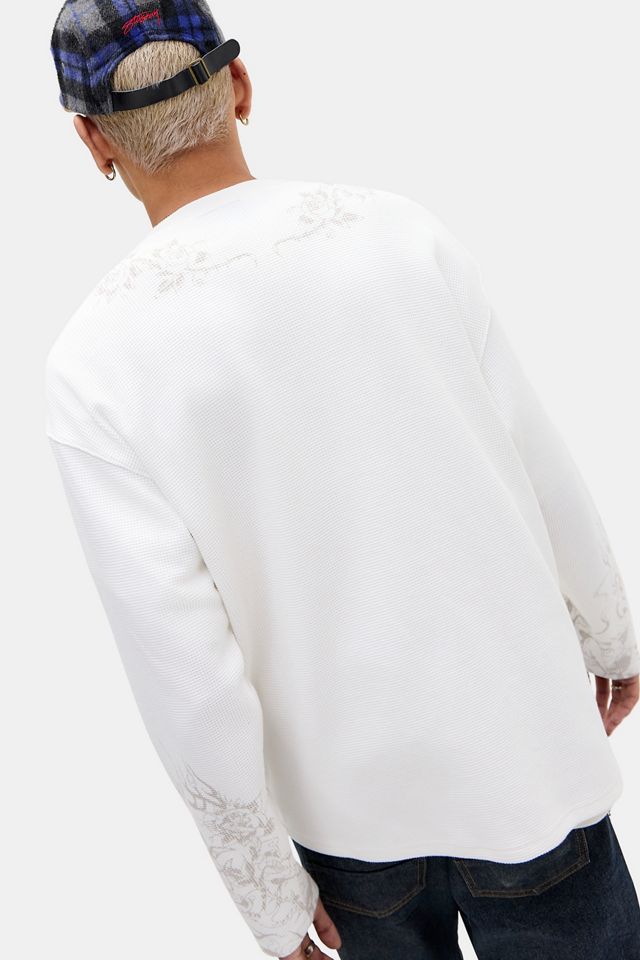 Ed Hardy T-shirt gaufré blanc à appliqué UO Exclusive #3
