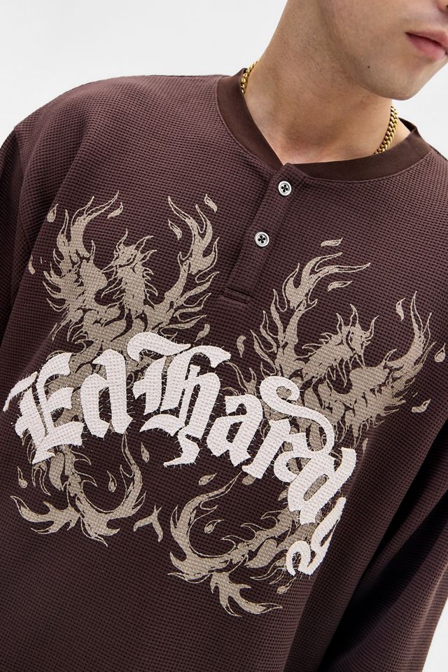 Ed Hardy UO Exclusive Brown Waffle T-Shirt #1