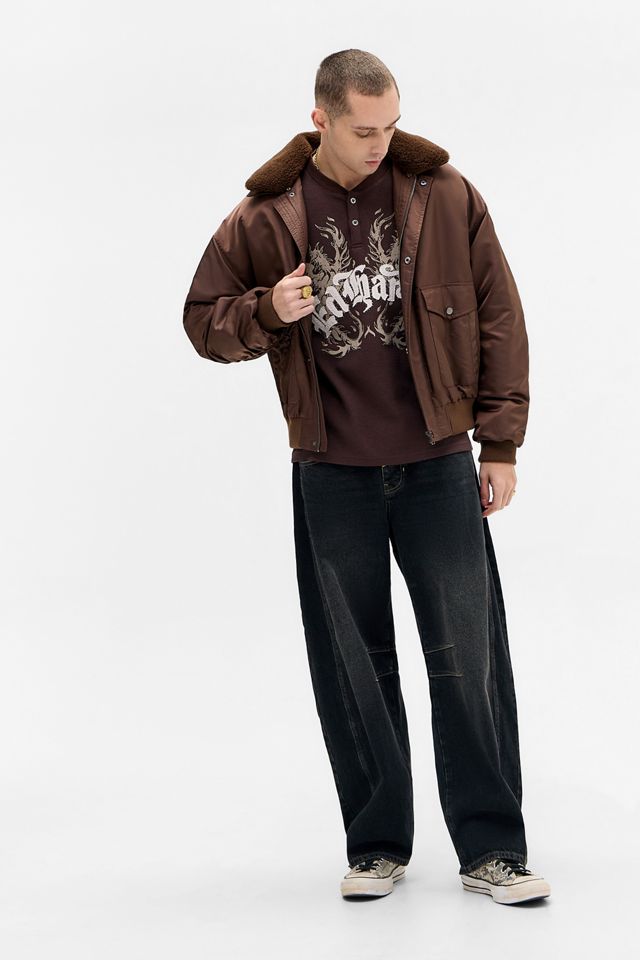 Ed Hardy UO Exclusive Brown Waffle T-Shirt #2