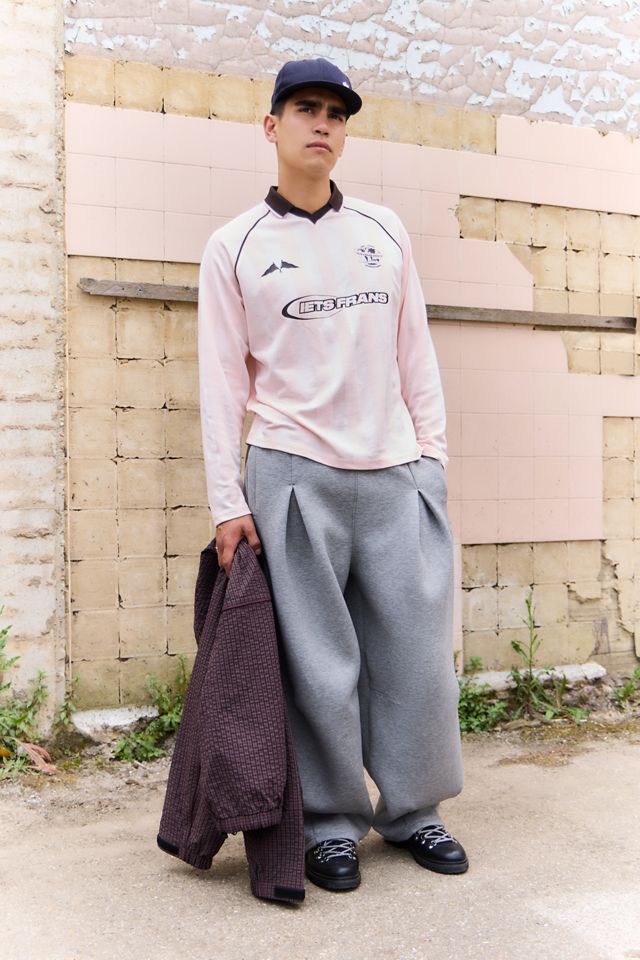 iets frans... Pink Long Sleeve Football T-Shirt