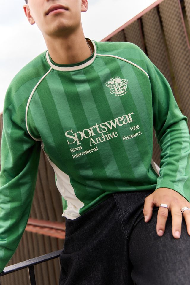 iets frans... Green Long Sleeve Football T-Shirt