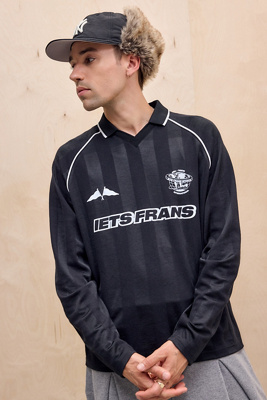 Iets frans. T-shirt de football à manches longues noir en taille: Large - iets frans... - Modalova