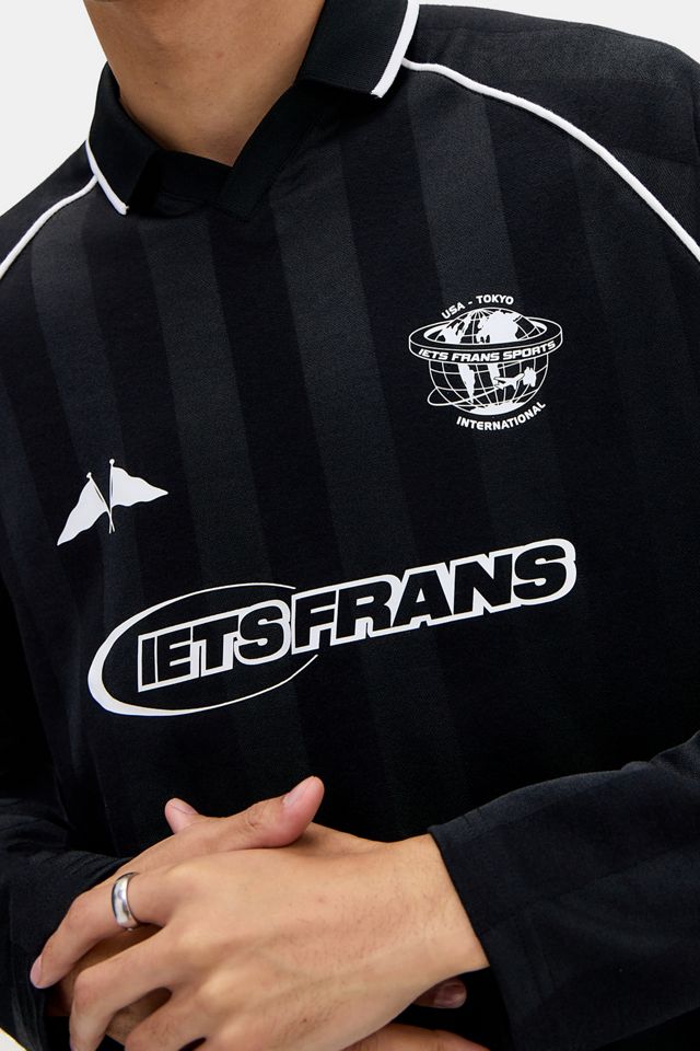 iets frans... Schwarzes Langarm-Fußballtrikot #1