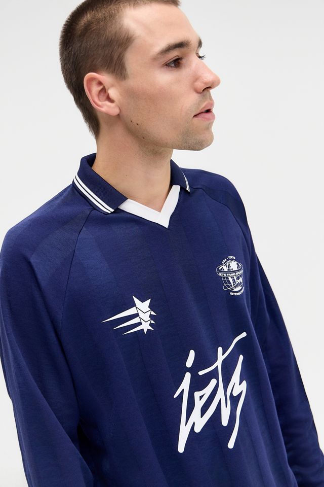 iets frans... Navy Long Sleeve Football T-Shirt #2