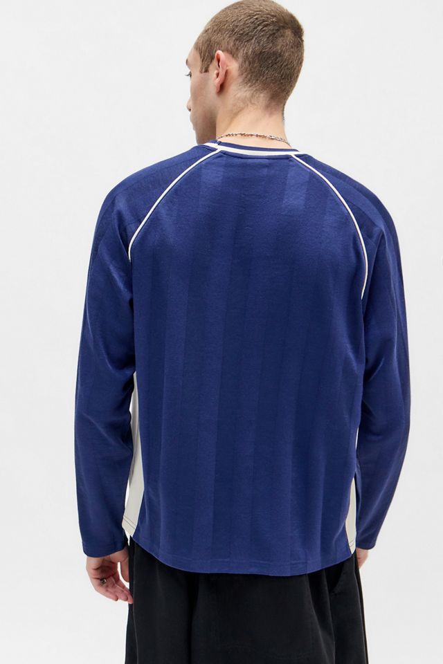 iets frans... Navy Long Sleeve Football T-Shirt #3