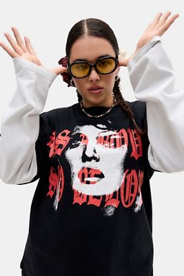 Camiseta de Doble Capa Grunge UO