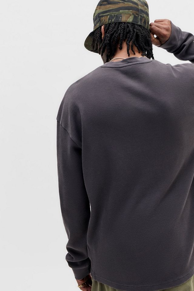 UO Black Dragon Long Sleeve Waffle T-Shirt #3