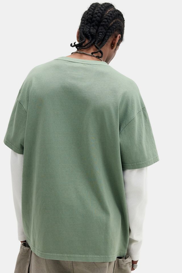 iets frans... Camiseta de Doble Capa con Manga de Waffle Verde #3