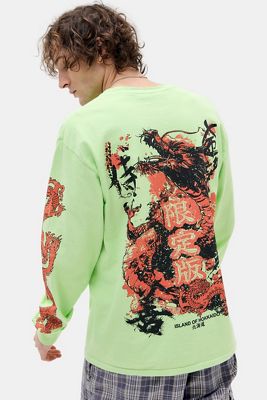 UO Lime Hokkaido Maglietta grafica a maniche lunghe
