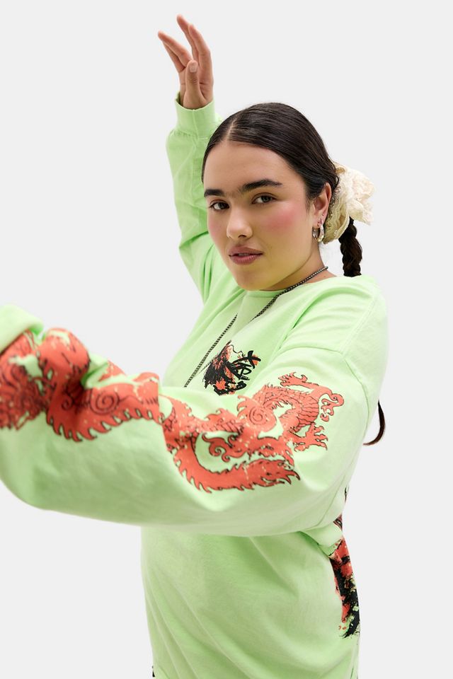 UO Lime Hokkaido Graphic Long Sleeve T-Shirt #4