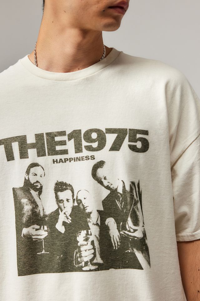 THE 1975 Tシャツ【HAPPINESS】 UO White The 1975 T-Shirt | Urban Outfitters UK