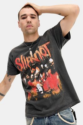 UO Black Slipknot Band Graphic Tee