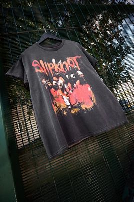 UO Black Slipknot Band Graphic Tee