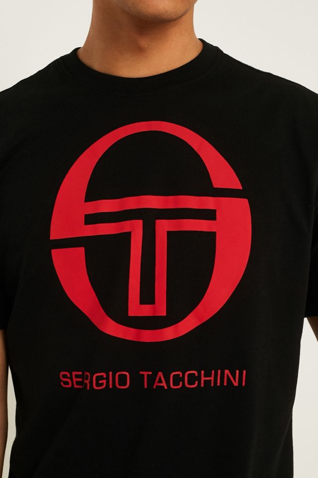 T-shirt Homme Sergio Tacchini Rouge - Logo Graphique - Taille M - Vintage Urban Outfitters - Occasion