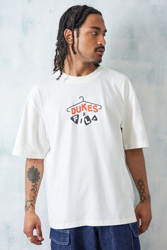 FILA x Dukes Cupboard UO Exclusive Ecru Logan T-Shirt #1