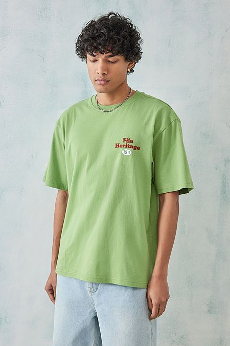FILA - T-shirt Heritage vert, exclusivité UO