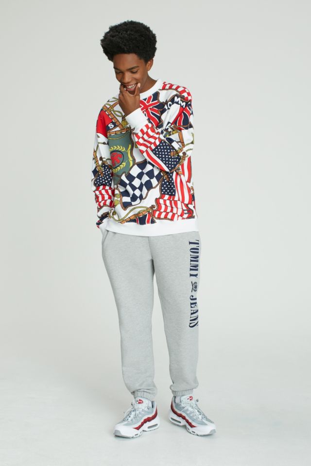 Tommy jeans all hot sale over print sweatshirt