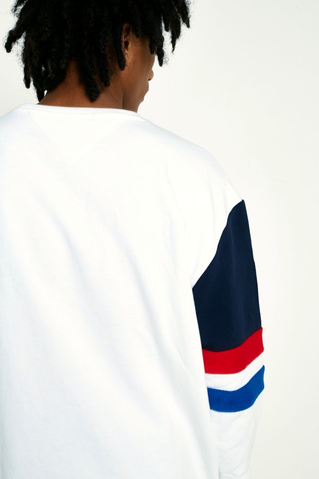 Tommy Jeans Colourblock White Crew Neck Sudadera #3