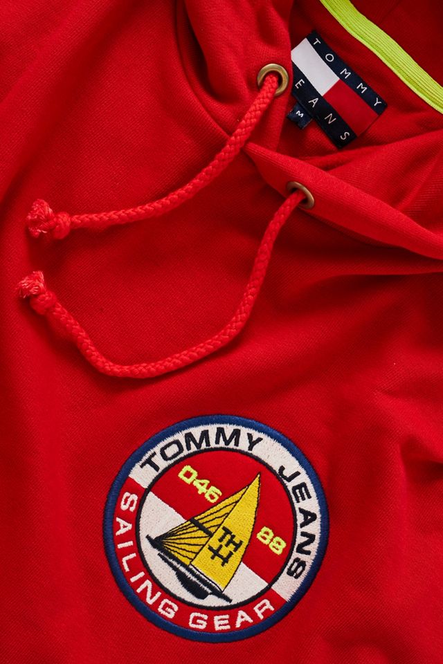 Tommy Jeans ‘90s Sailing Logo Red Hoodie #5