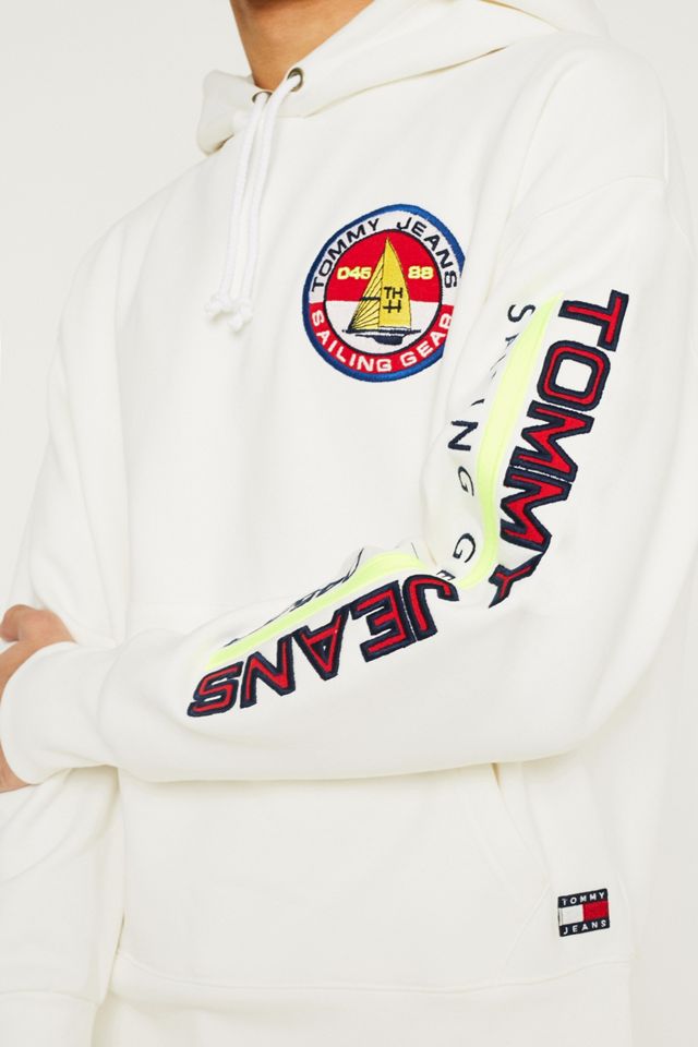 Tommy Jeans ‘90s Sailing Logo White Hoodie #1