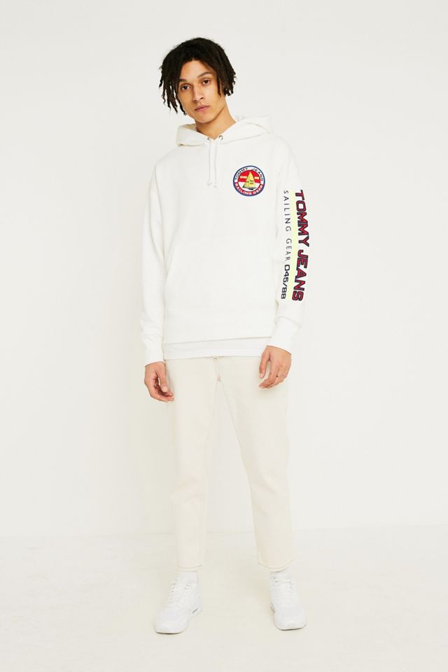 Tommy Jeans ‘90s Sailing Logo White Hoodie #3
