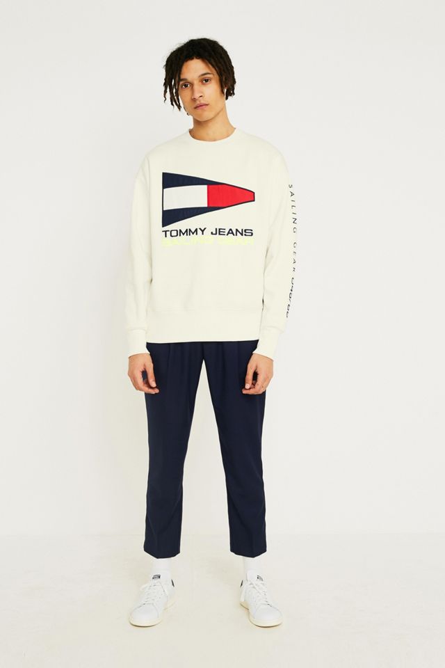Tommy Jeans ‘90s Sailing Logo White Crew Neck Sweatshirt #2