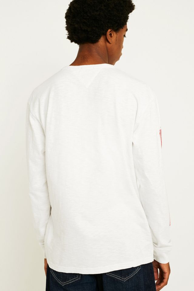 Tommy Jeans – T-shirt blanc rayé à manches longues #3