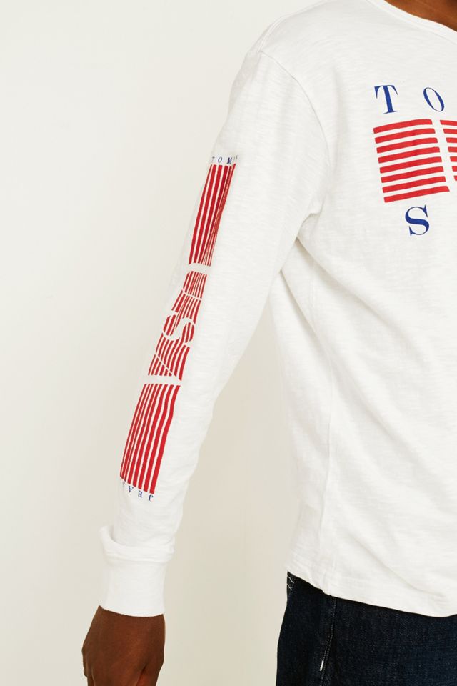 Tommy Jeans – T-shirt blanc rayé à manches longues #4
